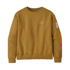 Trui Patagonia Women Clean Climb Badges Uprisal Crew Sweatshirt Cabin Gold
